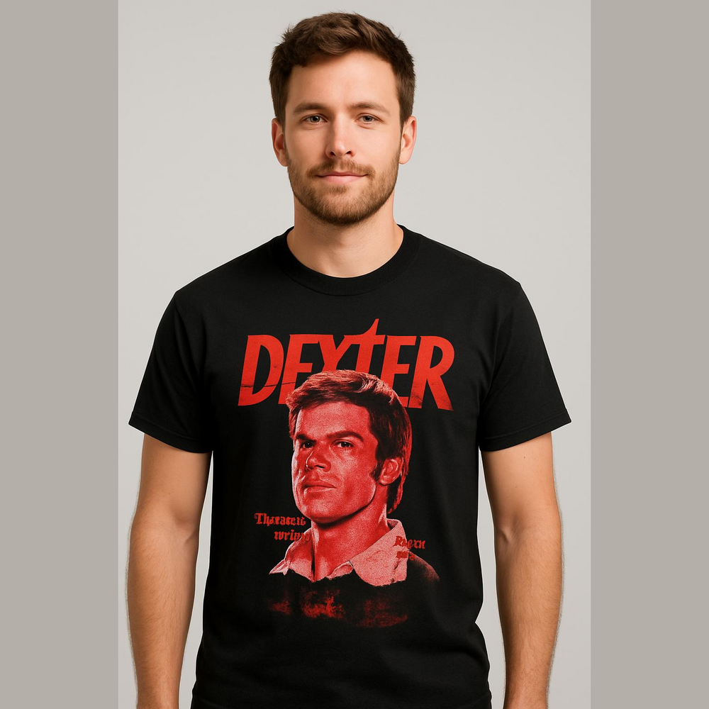 Ripple Junction Dexter Graphic Tee - Black with Red and White Print
